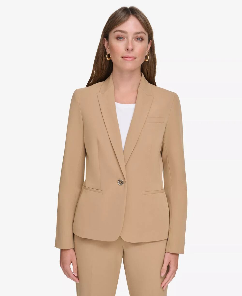 Tommy Hilfiger Women’s One-Button Blazer Tigers Eye Size 16 3721
